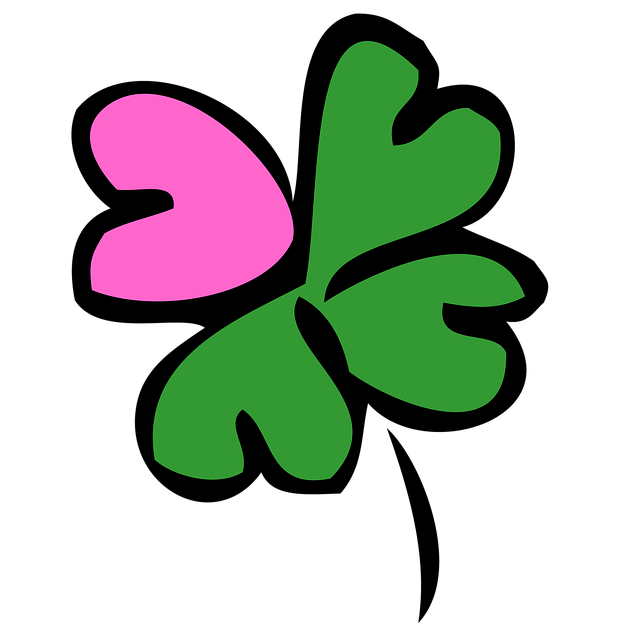 Heldig, Blad, Hjerte, Fire Leaf, Natur