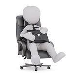 white male, 3d man, isolated