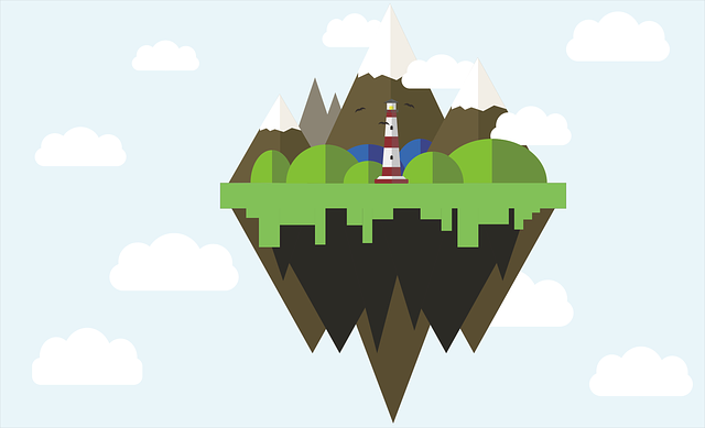 Free sky mountain game illustration