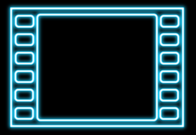 Free neon human resources frame photo frame illustration