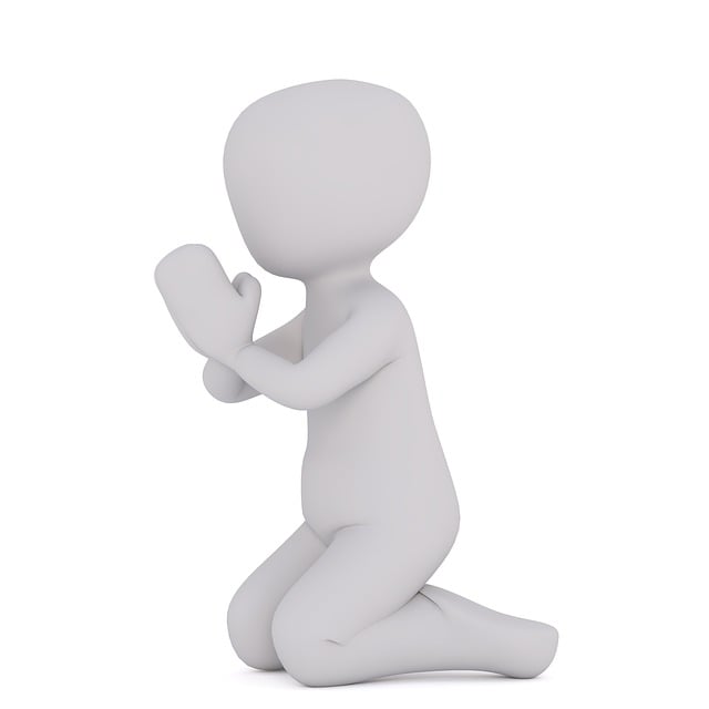 Free pray white male 3d model illustration