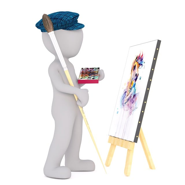 Pintar, Hombre Blanco, Modelo 3D