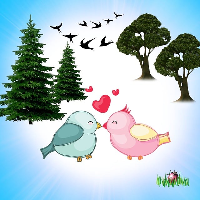 Free kissing love in love illustration