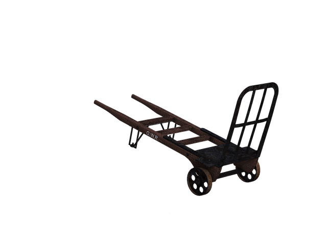 Free cart hand truck transport illustration