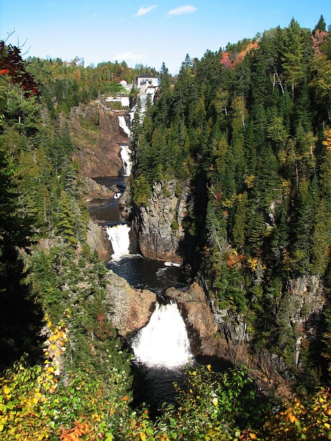 Herbst, Farben, Wasserfall, Natur, Laub