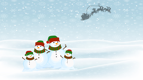 Papá Noel, Muñeco De Nieve, Nieve