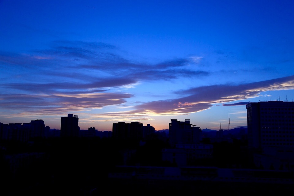 beijing sunset blue free