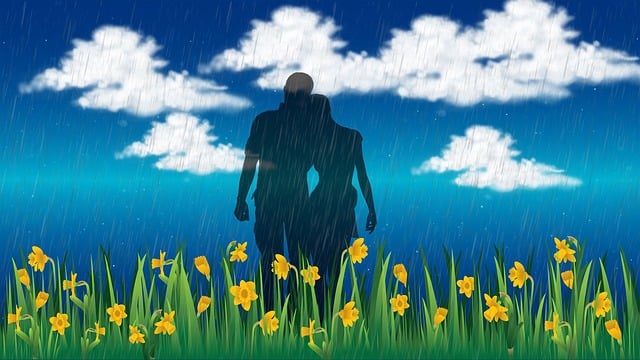 Free love boyfriend romantic illustration