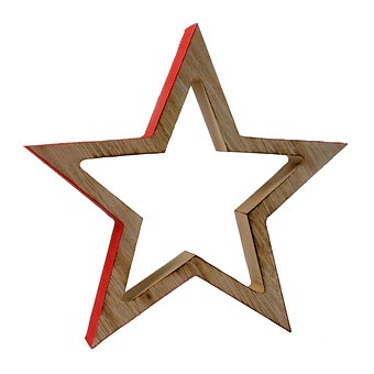 Estrella, Madera, Navidad, Deco