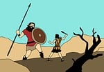 david and goliath, bible, strength