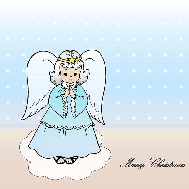 Free christmas card christmas angel illustration