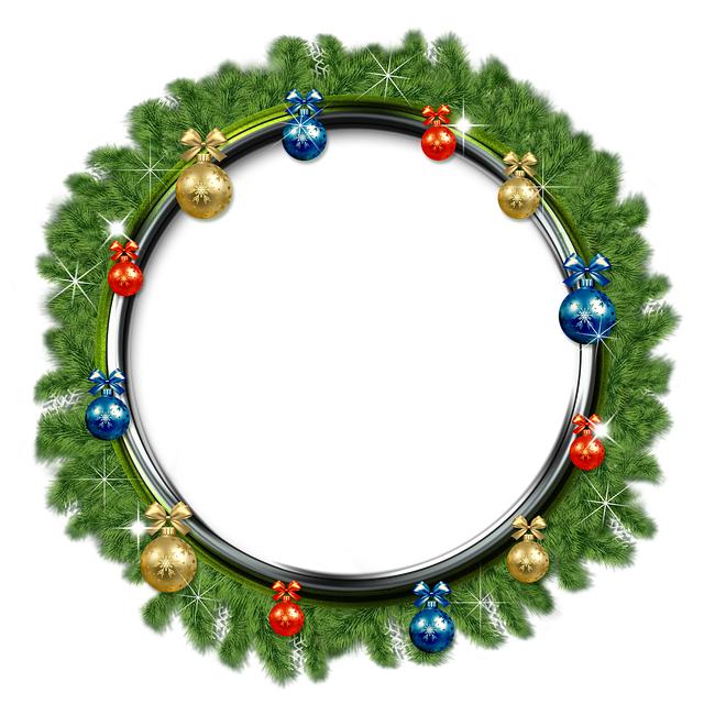 Free photo frame new year garland illustration