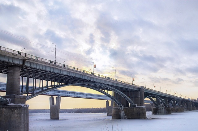 Bridge, Is, Gelændere, Vinter, Flod