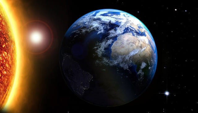 Free sun stars earth illustration