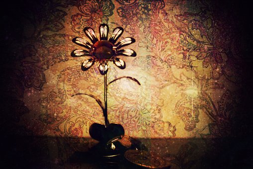 Goldene Blume, Kreativ, Schönheit, Dekor