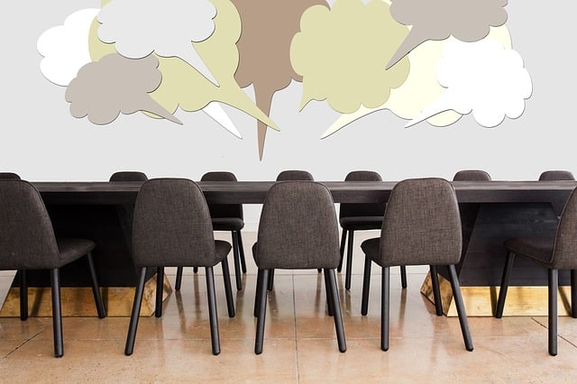 Konferenz, Team, Büro, Tische, Stühle