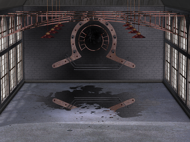 Free hall factory factory building illustration