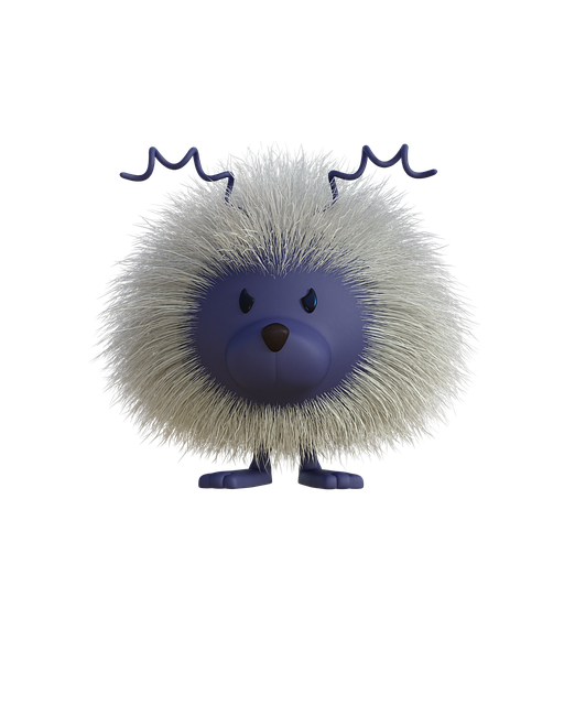 Free hedgehog fluffy hair illustration