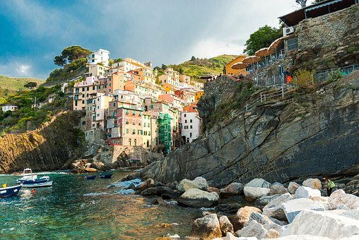 Cinque Terre, Sol, Ferie, Skyer