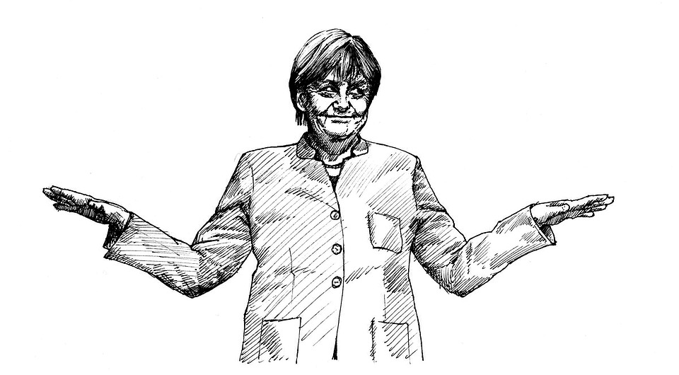 Merkel, Cdu, Parteitag, Zeichnung, Angela, Politikerin
