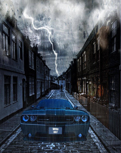 Free Street Car Lightning Bolt photo and picture