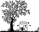 silhouette, elf, female