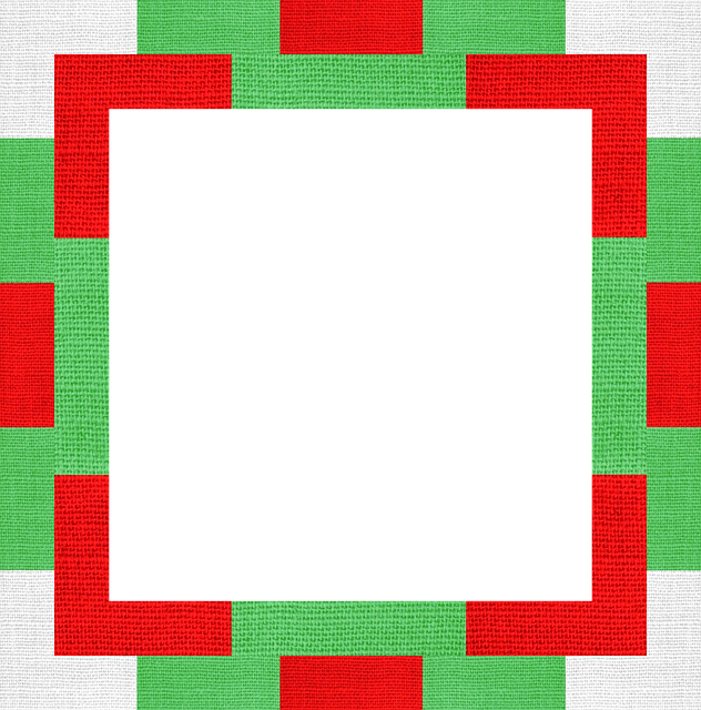 Weihnachten, Stoff, Geometrisch, Rahmen