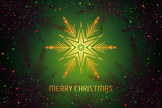 Free christmas snowflake card illustration