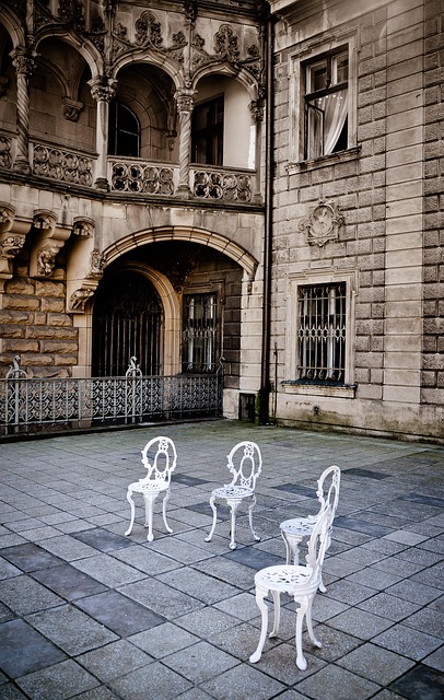 Palatul, Curte, Scaune, Gol, Piaţa