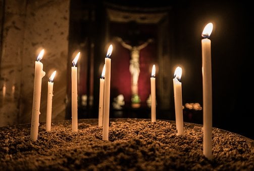 Stearinlys, Kirke, Kristus, Krucifiks