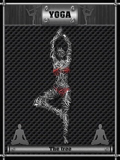 Free yoga girl nature illustration