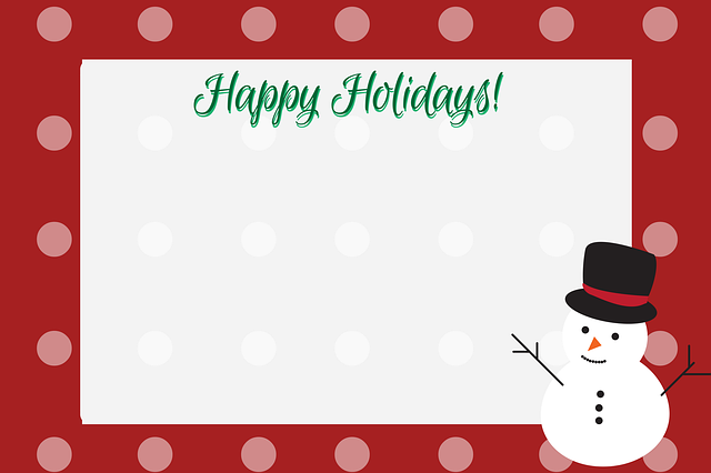 Free Happy Holidays Text Box illustration and picture