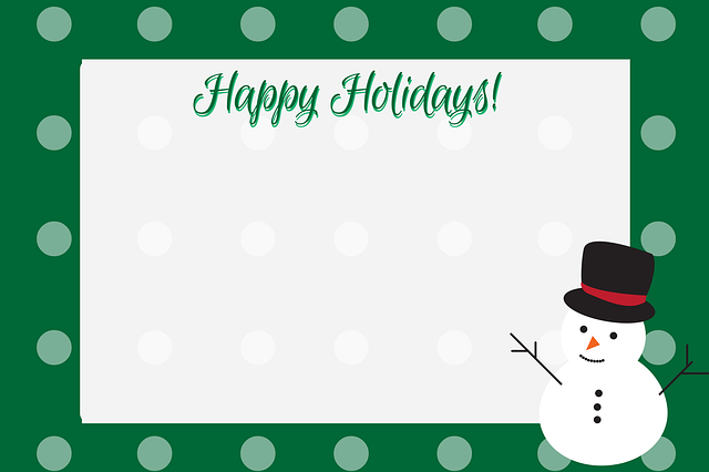 Free happy holidays snowman snowball fight illustration