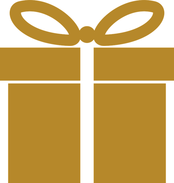 Free gold icon present illustration