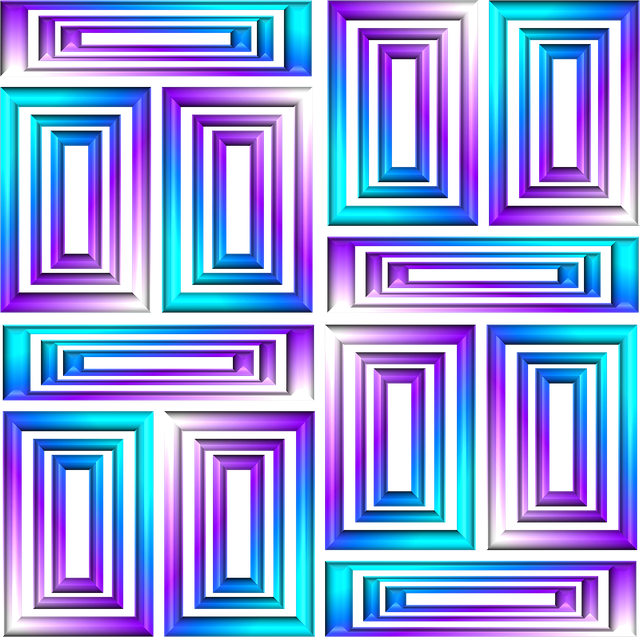 Free geometric 3d metallic illustration