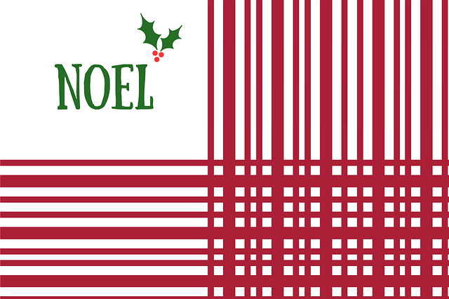 Free candy cane plaid christmas illustration