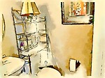 bathroom, watercolor, drawing