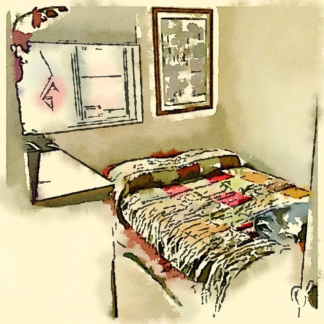 Download free HD stock image of Bedroom Watercolor Free bedroom watercolor drawing illustration