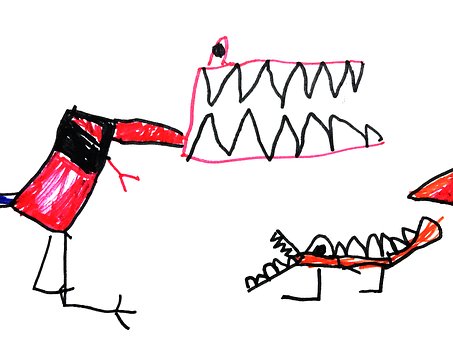 Free Dinosaur Kids Drawing illustration and picture