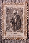 devotional picture, santino, top edge