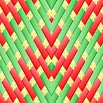 christmas, geometric, 3d