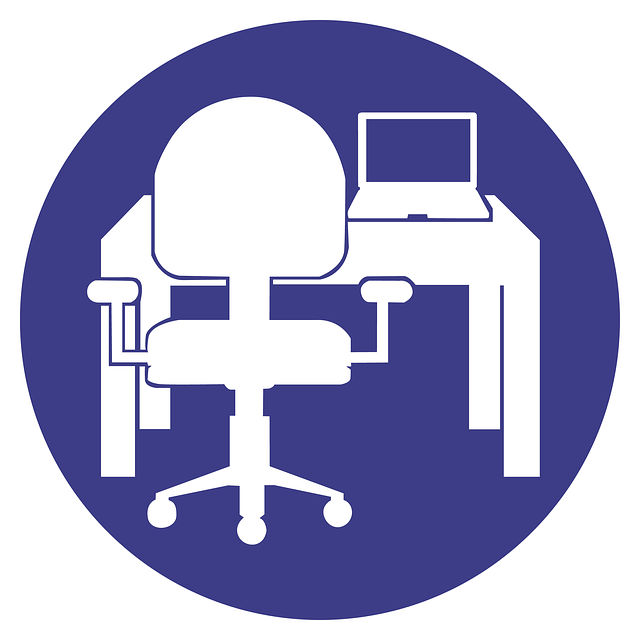Free office chair desk illustration