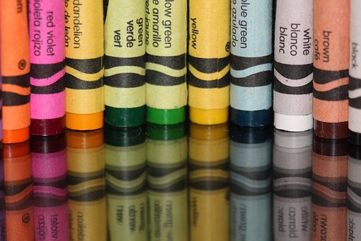 Wachsmalstift, Farbe, Schule, Bunt