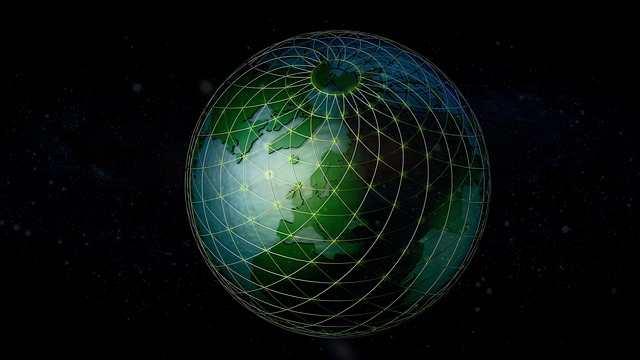 Free grid ball globe earth illustration