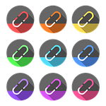 hyperlink, paper clip, links