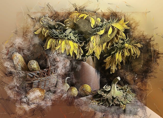 Free still life arrangement decoration illustration
