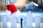 santa's hat, snow, winter