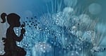 dandelion, seeds, girl