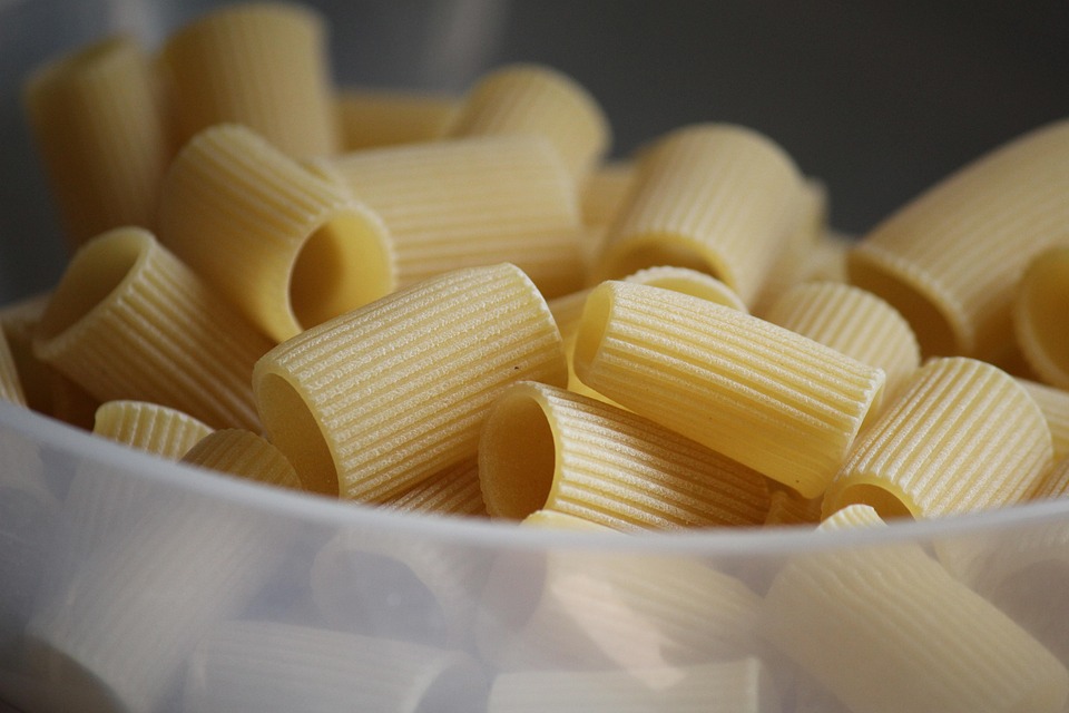 Pasta, Rigatoni, Mangas Cortas, Italia, Alimentos