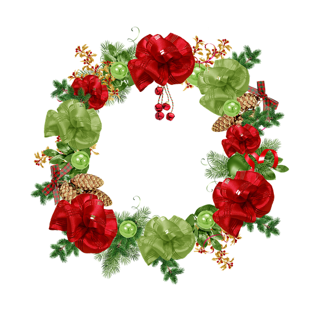 Free crown christmas foliage illustration